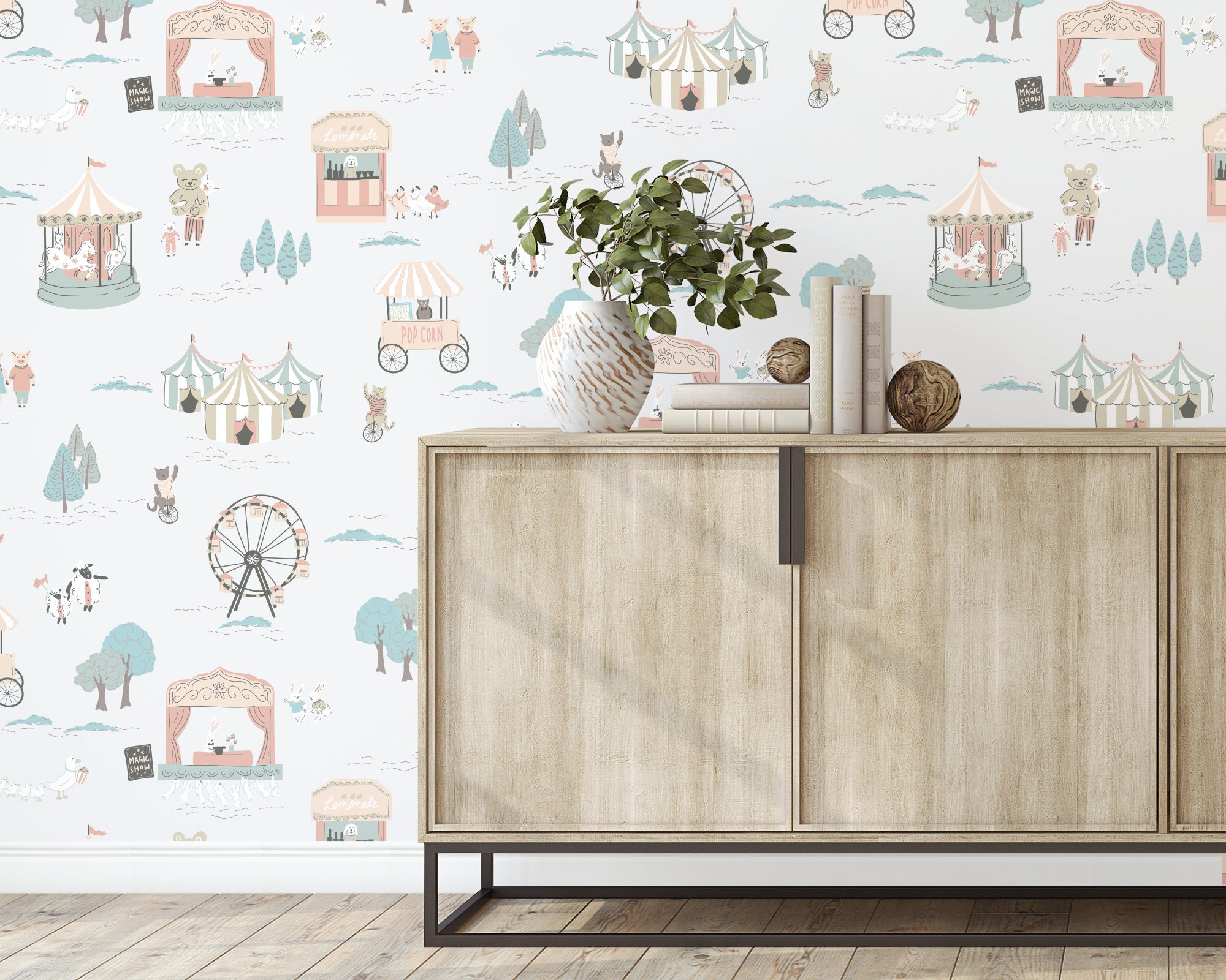 Custom Kids Peel and Stick Wallpaper, Removable Wallpaper - Country ...