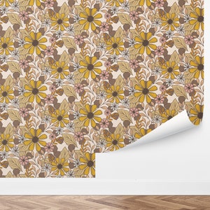 Custom Floral Peel and Stick Wallpaper, Removable Wallpaper - Floral Field by Love vs. Design