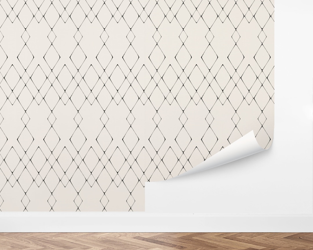 Custom Geometric Peel and Stick Wallpaper, Removable Wallpaper - Inky ...