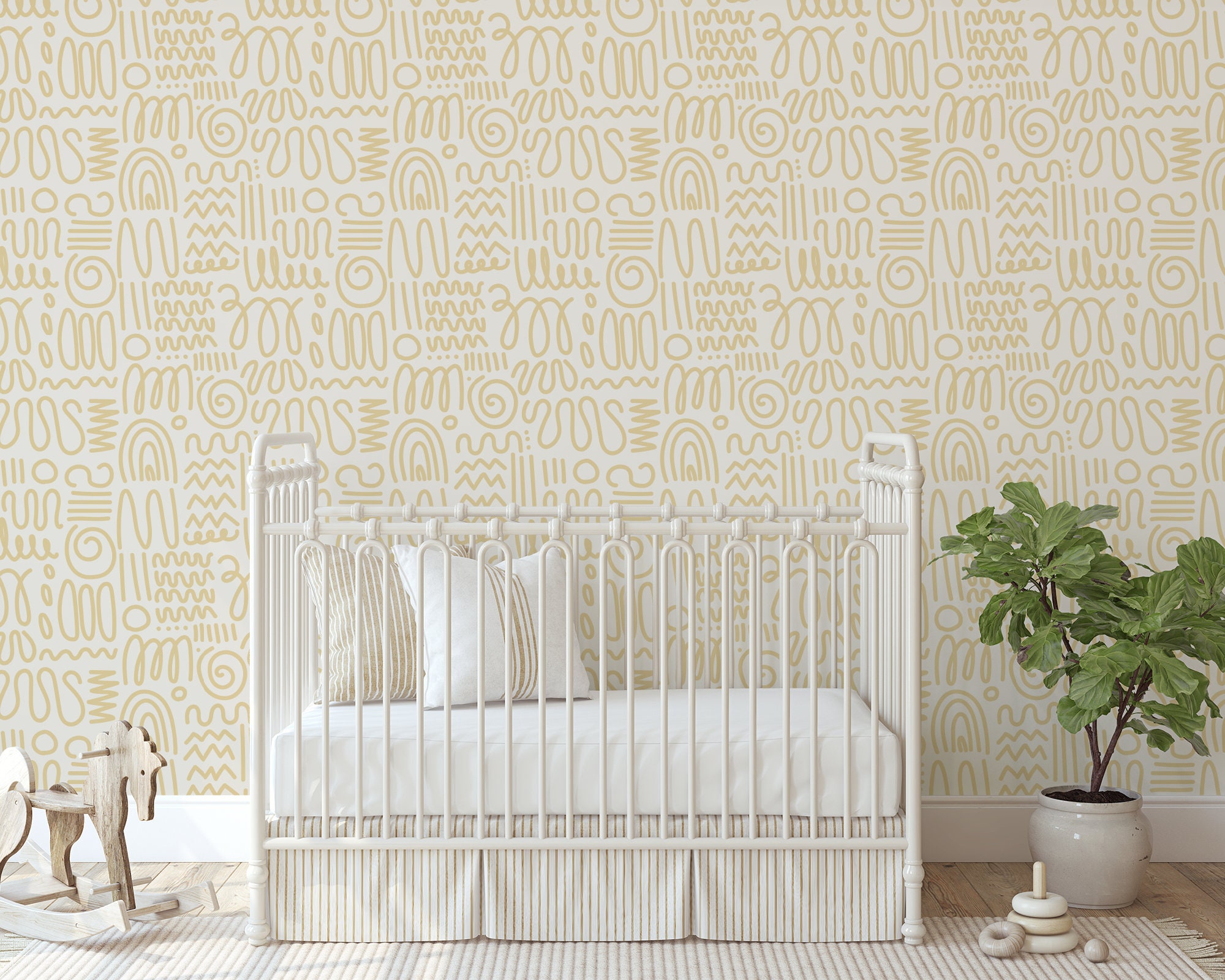 Custom Nursery Peel and Stick Wallpaper Removable Wallpaper - Etsy