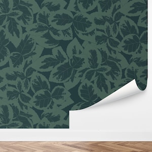 Custom Foliage Peel and Stick Wallpaper, Removable Wallpaper - Marjorie Channon Wallpaper by Love vs. Design