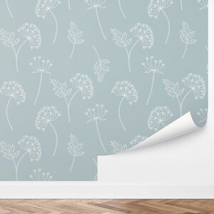 Custom Botanical Peel and Stick Wallpaper, Removable Wallpaper - Queen Anne Wallpaper by Love vs. Design
