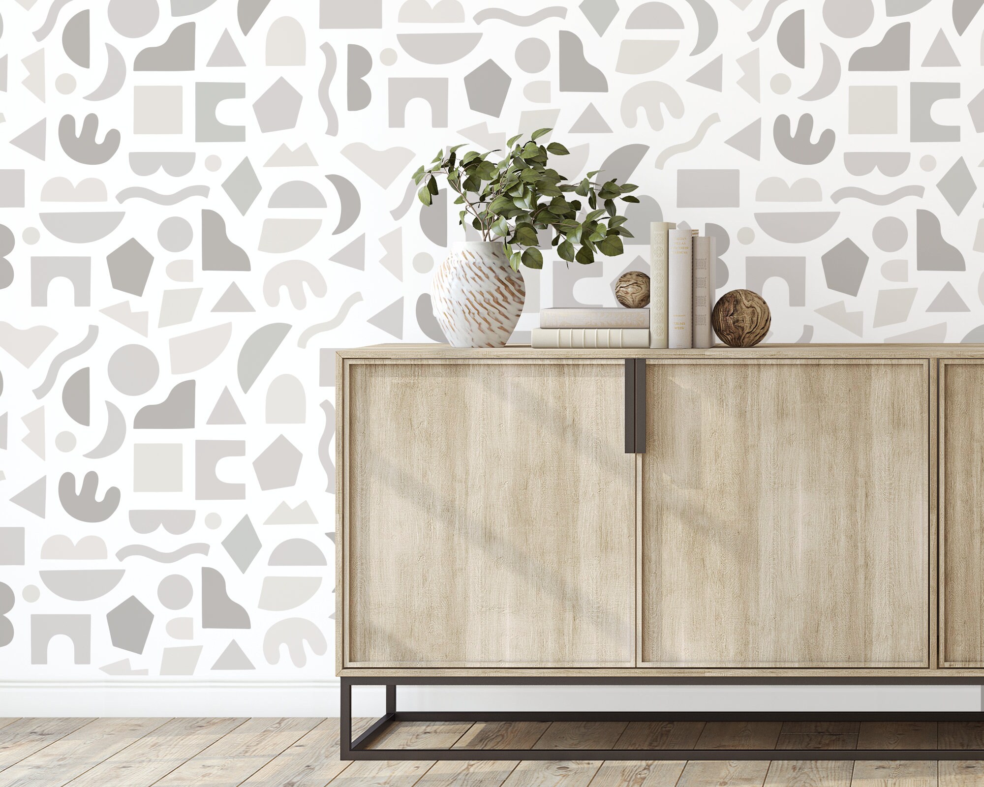 Custom Kids Geometric Peel and Stick Wallpaper, Removable Wallpaper ...