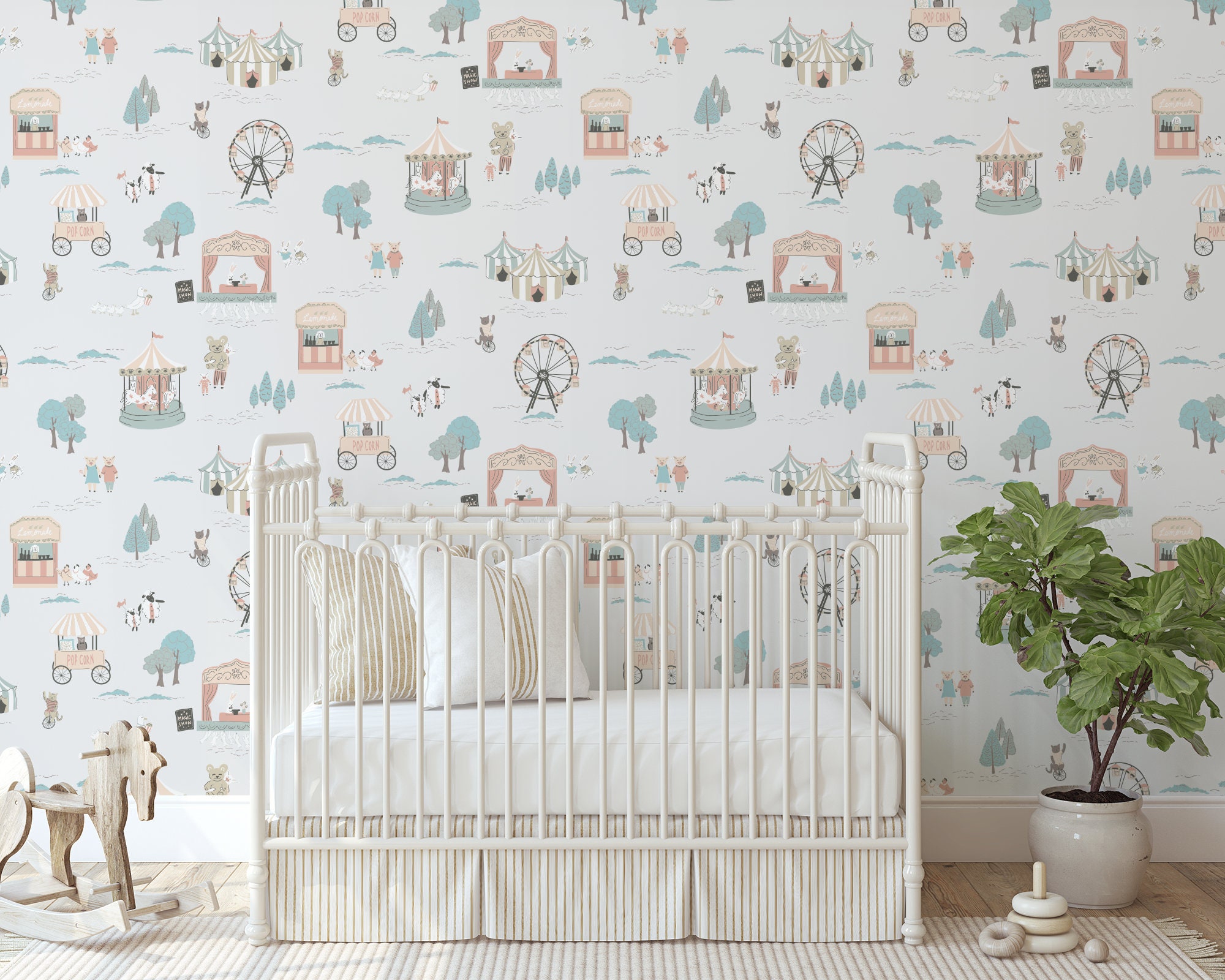 Custom Kids Peel and Stick Wallpaper, Removable Wallpaper - Country ...