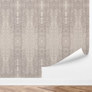 Custom Abstract Peel and Stick Wallpaper, Removable Wallpaper - Desert Crosshatch Wallpaper by Love vs. Design