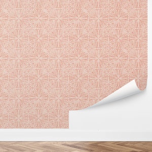Custom Vintage Peel and Stick Wallpaper, Removable Wallpaper - Stamped Tiles by Love vs. Design
