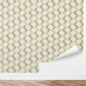 Custom Geometric Peel and Stick Wallpaper, Removable Wallpaper - Tesserae Mosaic Wallpaper by Love vs. Design