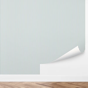 Custom Striped Peel and Stick Wallpaper, Removable Wallpaper - Tiny Stripe Wallpaper by Love vs. Design