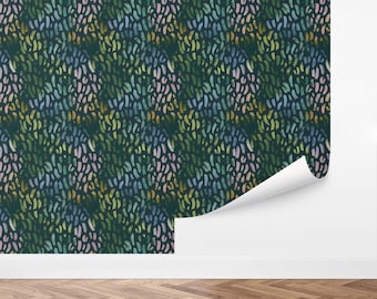 Custom Abstract Peel and Stick Wallpaper, Removable Wallpaper - Abstract Brushstrokes Wallpaper by Love vs. Design