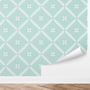 Garden Lattice Peel and Stick Wallpaper, Removable Wallpaper - Country Roads Wallpaper by Love vs. Design