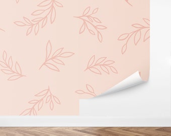 Custom Foliage Peel and Stick Wallpaper, Removable Wallpaper - Sweet Branches Wallpaper by Love vs. Design