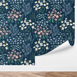 Custom Floral Peel and Stick Wallpaper, Removable Wallpaper - Native Garden by Love vs. Design