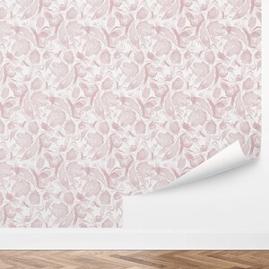 Custom Floral Peel and Stick Wallpaper, Removable Wallpaper - Rosemarie Blossom by Love vs. Design