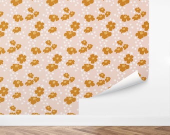 Custom Floral Peel and Stick Wallpaper, Removable Wallpaper - Poppy Field by Love vs. Design