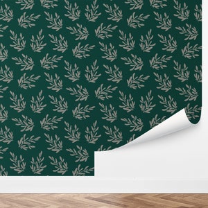 Custom Foliage Peel and Stick Wallpaper, Removable Wallpaper - Forest Fern Wallpaper by Love vs. Design