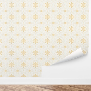 Custom Botanical Peel and Stick Wallpaper, Removable Wallpaper - Ornament Florals Wallpaper by Love vs. Design