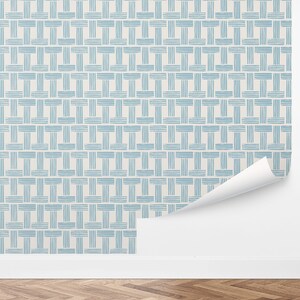 Custom Stripe Peel and Stick Wallpaper, Removable Wallpaper - Batik Weave Wallpaper by Love vs. Design