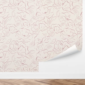 Custom Floral Peel and Stick Wallpaper, Removable Wallpaper - Royal Peonies by Love vs. Design