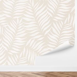 Custom Palm Peel and Stick Wallpaper, Removable Wallpaper - Patterned Fronds Wallpaper by Love vs. Design
