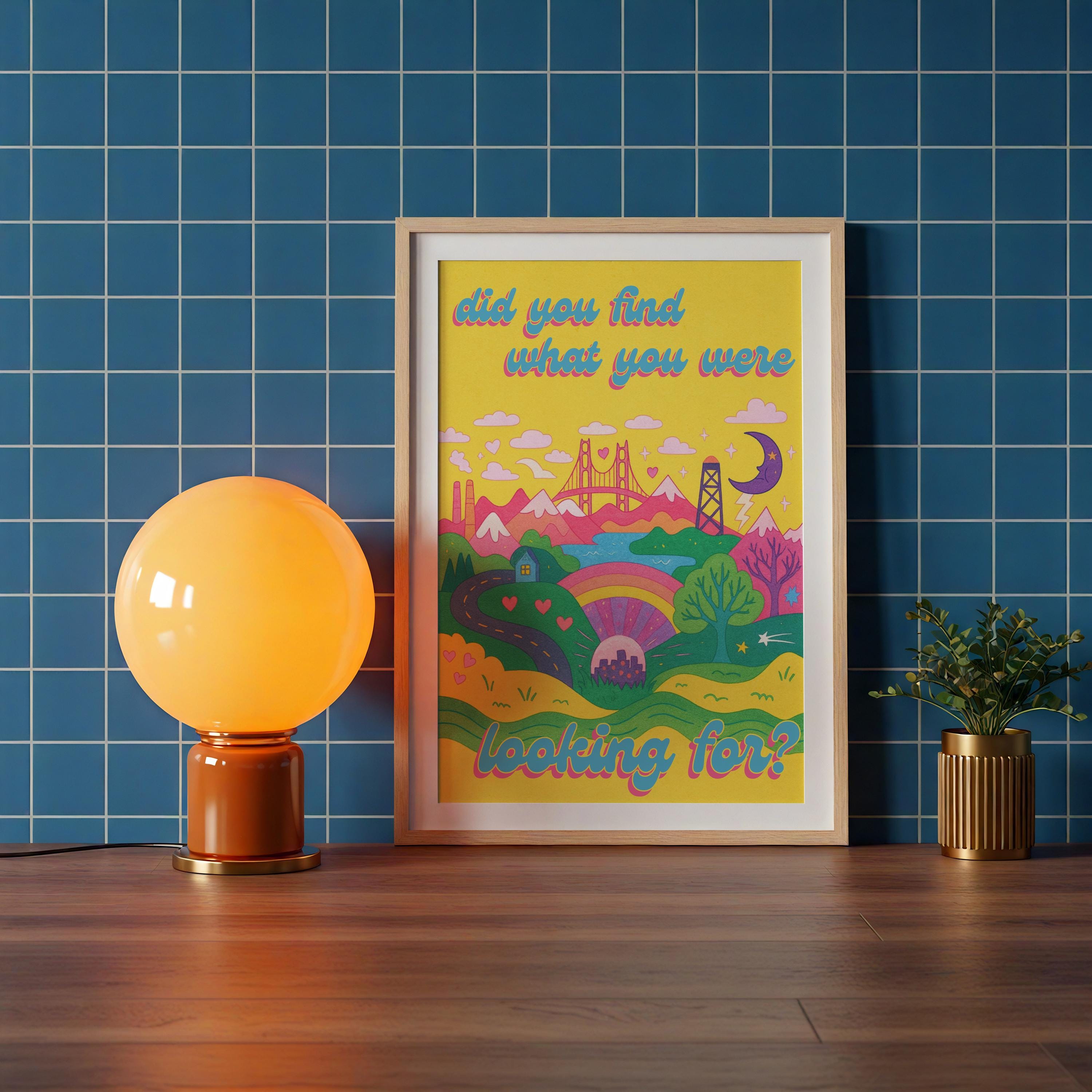 Busyhead Inspired Retro Landscape Poster, Indie Room Art (digital ...