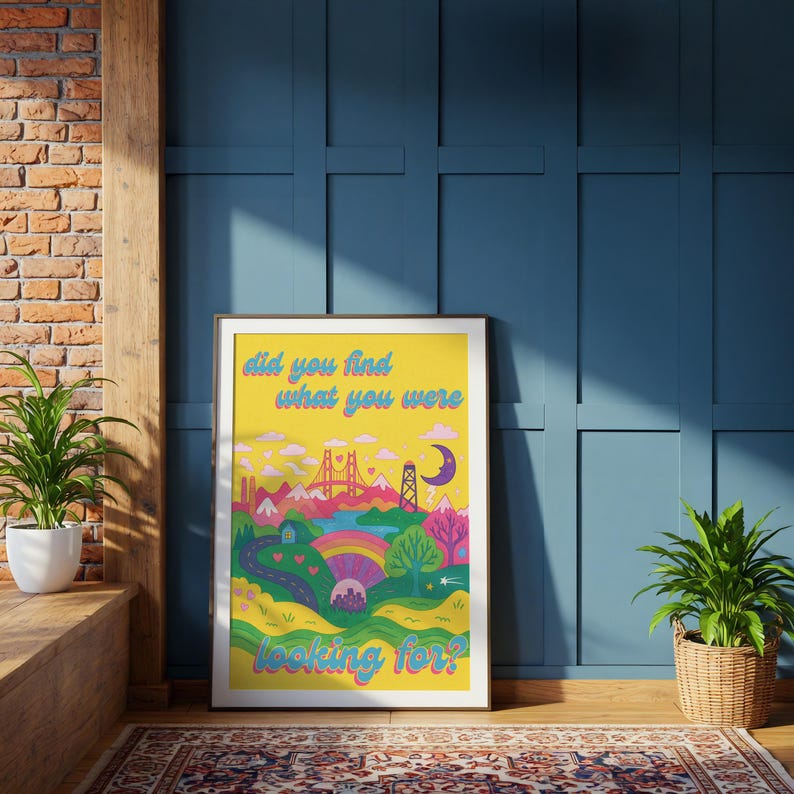 Busyhead Inspired Retro Landscape Poster, Indie Room Art (digital ...