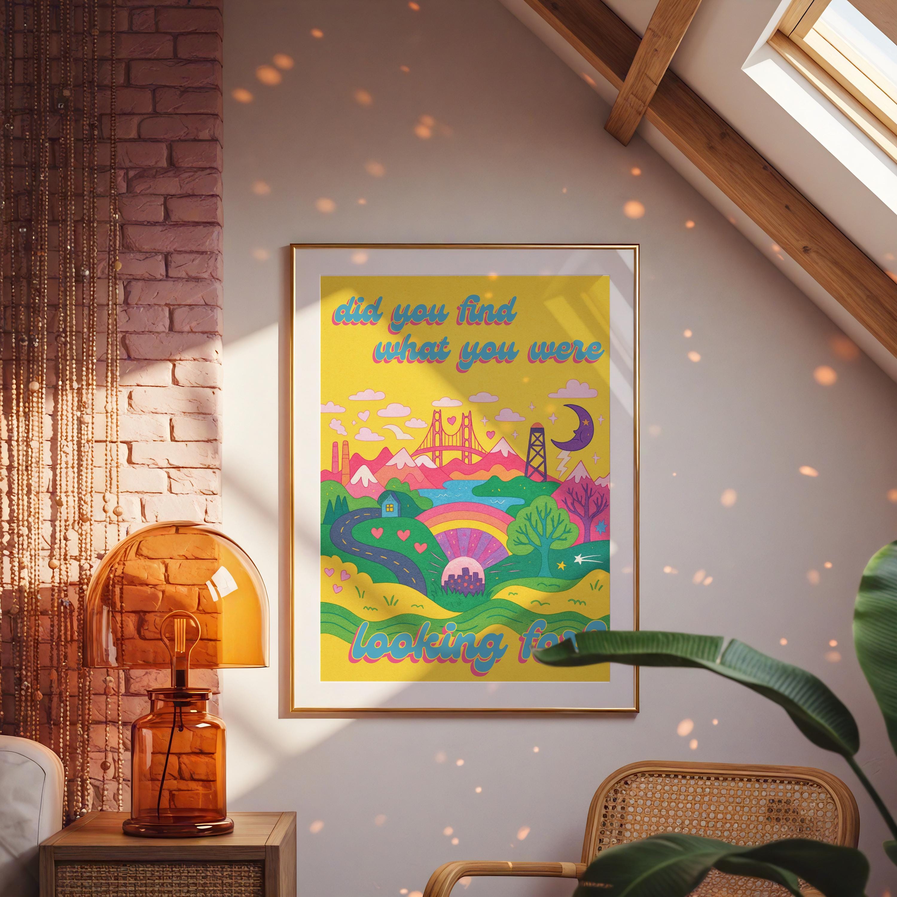 Busyhead Inspired Retro Landscape Poster, Indie Room Art (digital ...