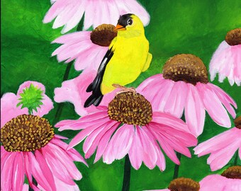Coneflowers Print Gallery Wrapped 12"x12"
