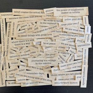 80+ Inspirational Quotes on Paper Great for Glue Books, Smash Books, Bullet Journals, Scrapbooking, Card Making, Tag Making or Collage