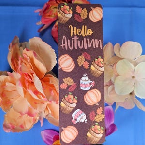 Hello Autumn Cozy Seasonal Bookmark