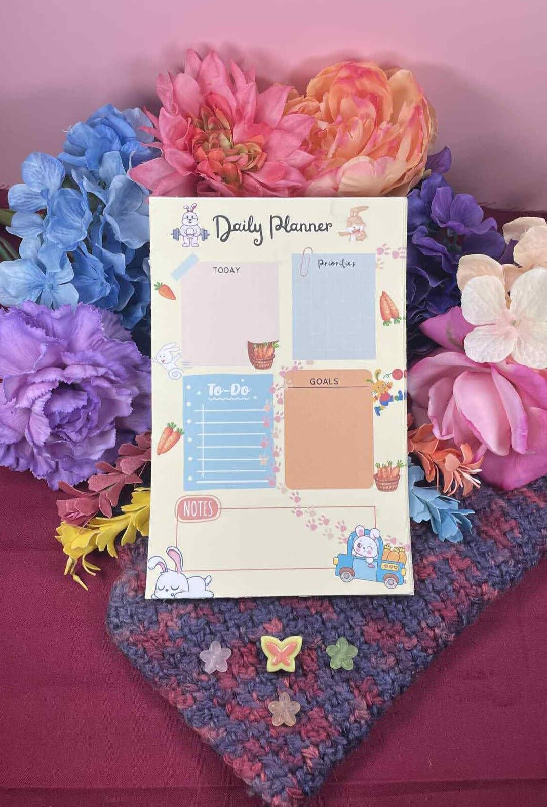 Bunny Carrot Fueled Adventures Weekly Planner Notepad 5.5" X 8.5" - Etsy
