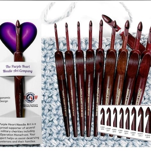 6" Purple Heart Ergonomic Crochet Hook