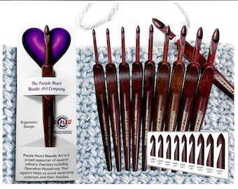 6&quot; Purple Heart Ergonomic Crochet Hook