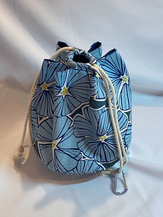 Chrysanthemum Kinchaku Drawstring Bucket Bag - Etsy 