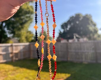 Pulsera de cuentas de oro y cristal