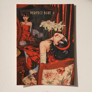 Perfect Blue Poster | Movie Wall Decor | Retro Film Print | Home Theater Art Print | Vintage Anime Wall Decor
