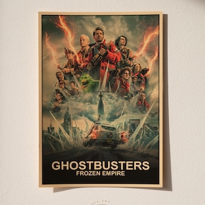 Ghostbusters Frozen Empire Poster | Movie Wall Decor | Retro Film Print | Home Theater Art