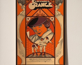 A Clockwork Orange Poster | Movie Wall Decor | Vintage Film Print | Home Theater Art