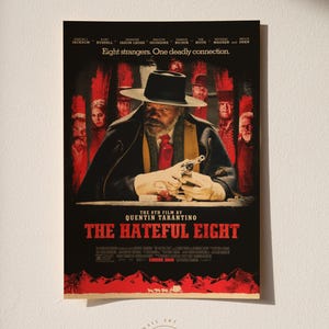 The Hateful Eight Poster | Movie Wall Decor | Retro Film Poster & Wall Art | Home Theater Art Print | Vintage Wall Decor