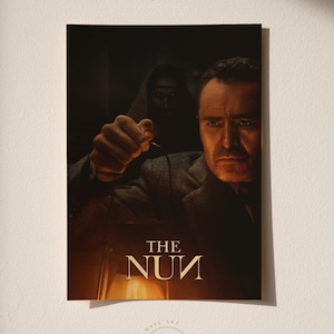 The Nun Poster | Movie Wall Decor | Retro Film Poster & Wall Art | Home Theater Art Print | Vintage Wall Decor