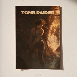 Tomb Raider Poster | Video Game Wall Art Print | Gamer Room Decor | Gift for Gamers | Retro Wall Print | Vintage Style Poster #2