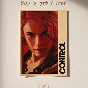 Control Poster | Video Game Wall Art Print | Gamer Room Decor | Gift for Gamers | Retro Wall Print |
