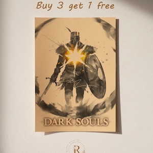 Dark Souls Poster | Video Game Wall Art Print | Gamer Room Decor | Gift for Gamers | Retro Wall Print | Vintage Style Poster #2