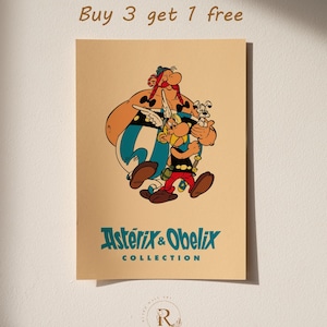 Asterix Obelix Poster | TV Series Wall Art & Decor | Retro TV Poster, Home Decor - Wall Print | Vintage Art Print