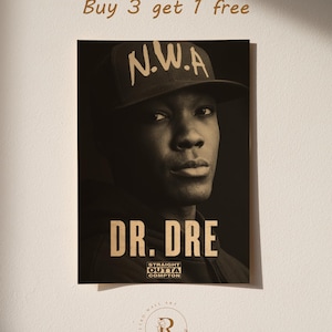 Straight Outta Compton Poster | Movie Wall Decor | Retro Film Poster & Wall Art | Home Theater Art Print | Vintage Wall Decor