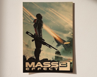 Mass Effect Poster | Video Game Wall Art Print | Gamer Room Decor | Gift for Gamers