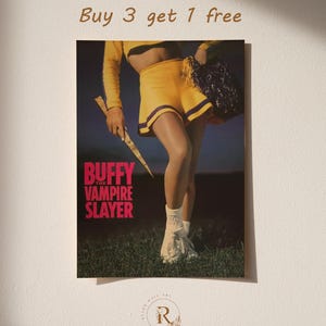 Buffy the Vampire Slayer Poster | TV Series Wall Art & Decor | Retro TV Poster, Home Decor - Wall Print | Vintage Art Print