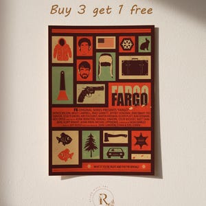 Fargo Poster | TV Series Wall Art & Decor | Retro TV Poster, Home Decor - Wall Print | Vintage Art Print