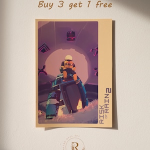 Risk of Rain Poster | Video Game Wall Art Print | Gamer Room Decor | Gift for Gamers | Retro Wall Print | Vintage Style Poster