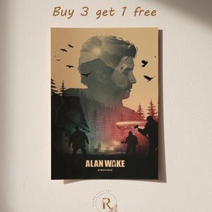 Alan Wake 2 affiche de Zazzle.be Liste d&#39;envies Vous avez des idées ? Impression d&#39;art mural jeu vidéo | Décoration de chambre de joueur | Cadeau pour les joueurs | Impression murale rétro | Affiche de style vintage