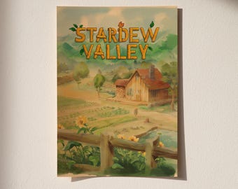 Stardew Valley Poster | Video Game Wall Print | Gamer Room Decor | Retro Wall Art